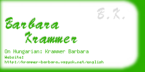 barbara krammer business card